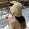 Womens Floppy Straw Sun Hat Packable Wide Brim Summer Beach