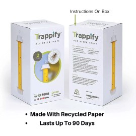 Trappify Hanging Fly Traps Outdoor Fruit Fly Traps for Indoors | Fly Catcher Gnat Mosq