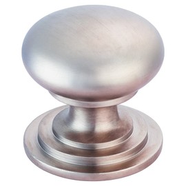 Carlisle Brass Victorian Knob – 38mm Satin Nickel Cupboard & Cabinet Door Knob