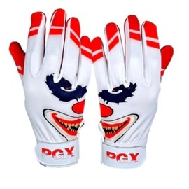 PGX Baseball Crazy Clown Baseball Batting Gloves - Adult & Youth Baseball & Softball Gloves, Leather Palm, Wrist Strap for Secure Fit (Adult XL)