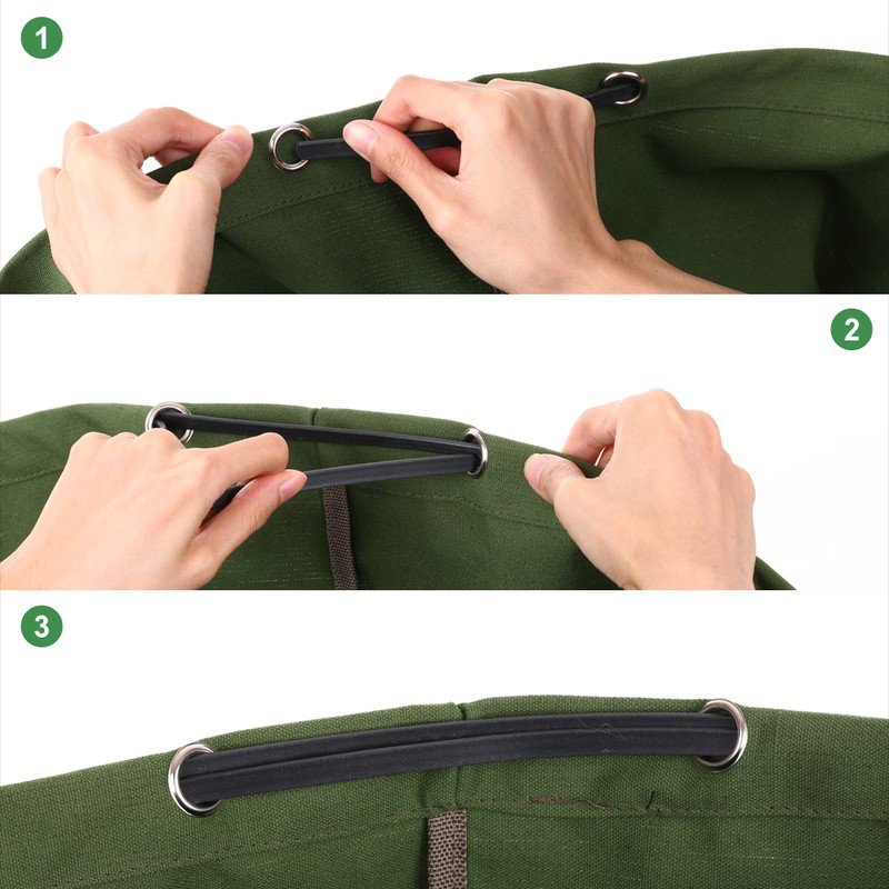 Collapsible Garden Bag Canvas Reusable Gardening Bag Water Resistant Garden