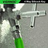Viganoc 2Pc. 4 Way Sillcock Key Set, Utilities Key, Multi-Functional