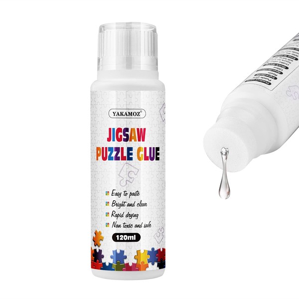 YAKAMOZ Updated Jigsaw Puzzle Glue with New Sponge Head for