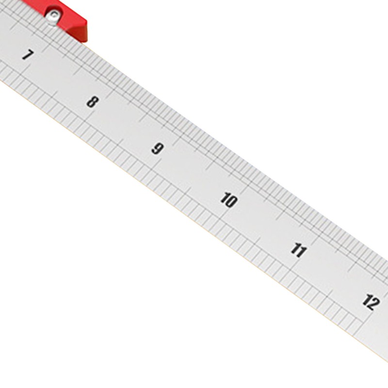 Center Gauge 12in 45° 90° Line Ruler Measuring Scribing Tool