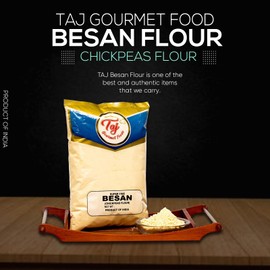 TAJ Besan Flour 2-Pounds | Chick Pea | Gram Flour | Finely Grounded