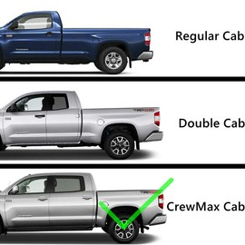 Ziruiautopart Compatible with 2007-2021 Tundra Crew Max 6 inch Black Heavy Duty Nerf Bars Running Boards Side Steps
