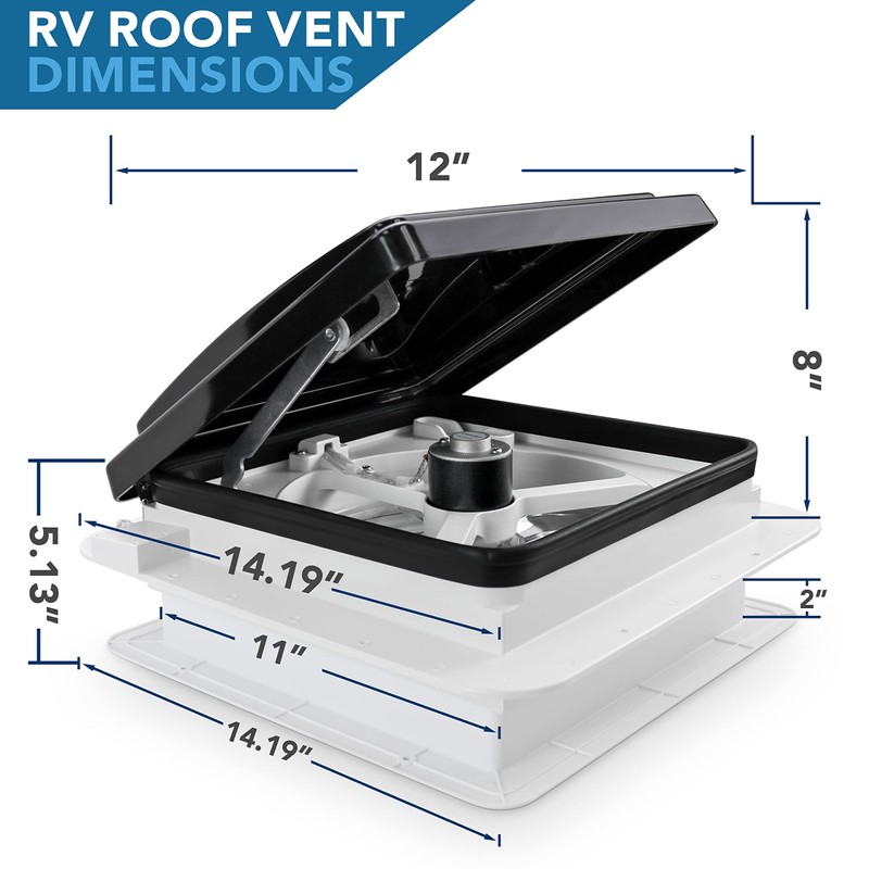 Leisure Coachworks 11" x 11" RV Roof Vent Fan With