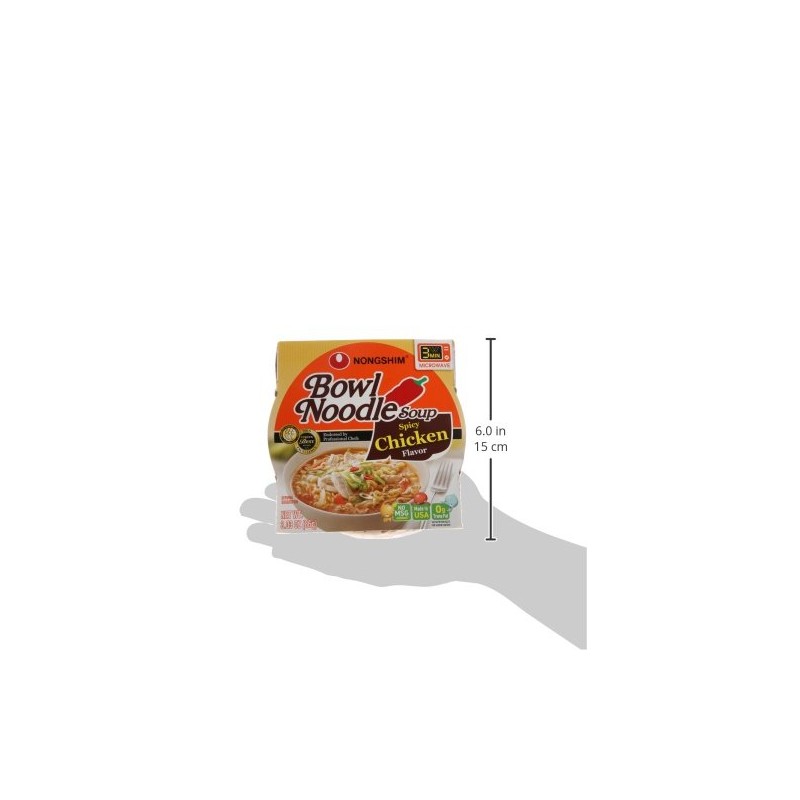 Nongshim Bowl Noodle Soup, Spicy Chicken, 3.03 Ounce