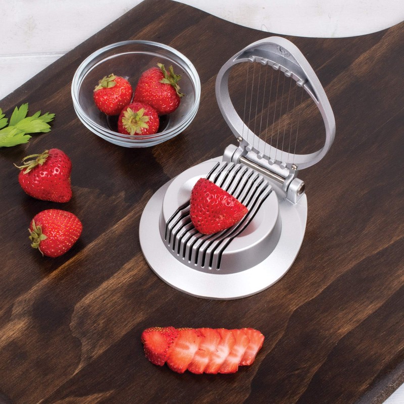 HIC Kitchen Classic Non-Stick Egg Slicer, 18/8 Stainless Steel Wires