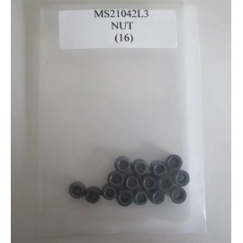 MS21042L3 Jet Nut 10-32 Self-Locking Black Oxide Steel - Lot of 16