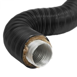 raik SH100-TFX-sw Therm Flex Aluminium Flexible Pipe Insulated Black Diameter 100 mm Length 0.75 m for Outdoor Air Connection