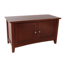 Shaker Cottage Storage Bench/Cabinet with 2 Doors, Cherry
