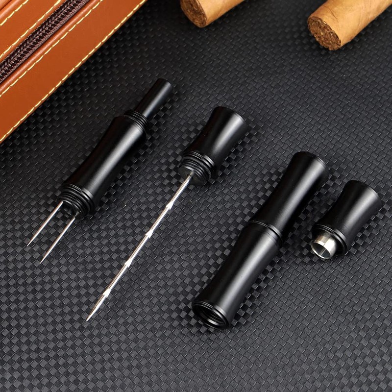 KEENSUN 3-in-1 Cigar Punch Tool Set with Cigar Punch(8mm), Cigar