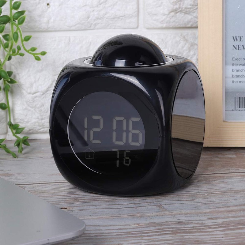 VIFERR Electronic Projection Alarm Clock LCD Digital Clock Bedside Clock