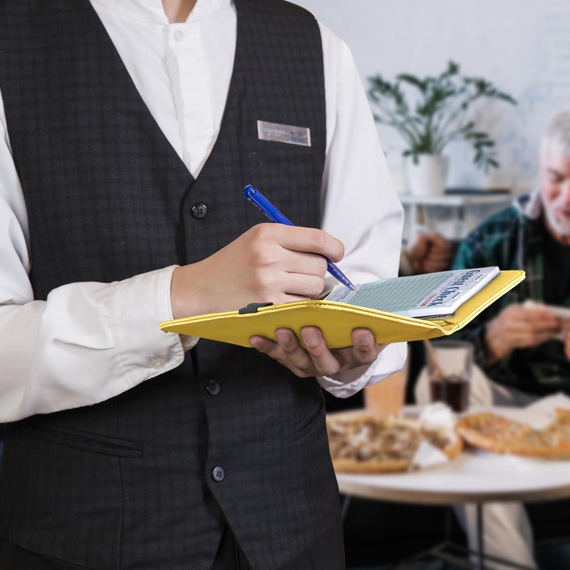 BVYA Server Book for Waitress, 5x9 Inch Server Book with