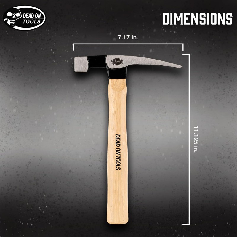 Dead On Tools-16oz Smooth Square Head Bricklayer Hammer,(DOHBL16S11)