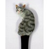 LX Hand Painted Gray Cat Letter Opener