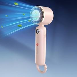 Hotsales Portable Handheld Fan, 3 Speed USB Rechargeable 5000mAh Battery Operated, LED Display, Cooling Personal Fan for Women, Men, Travel, Camping, Outdoor