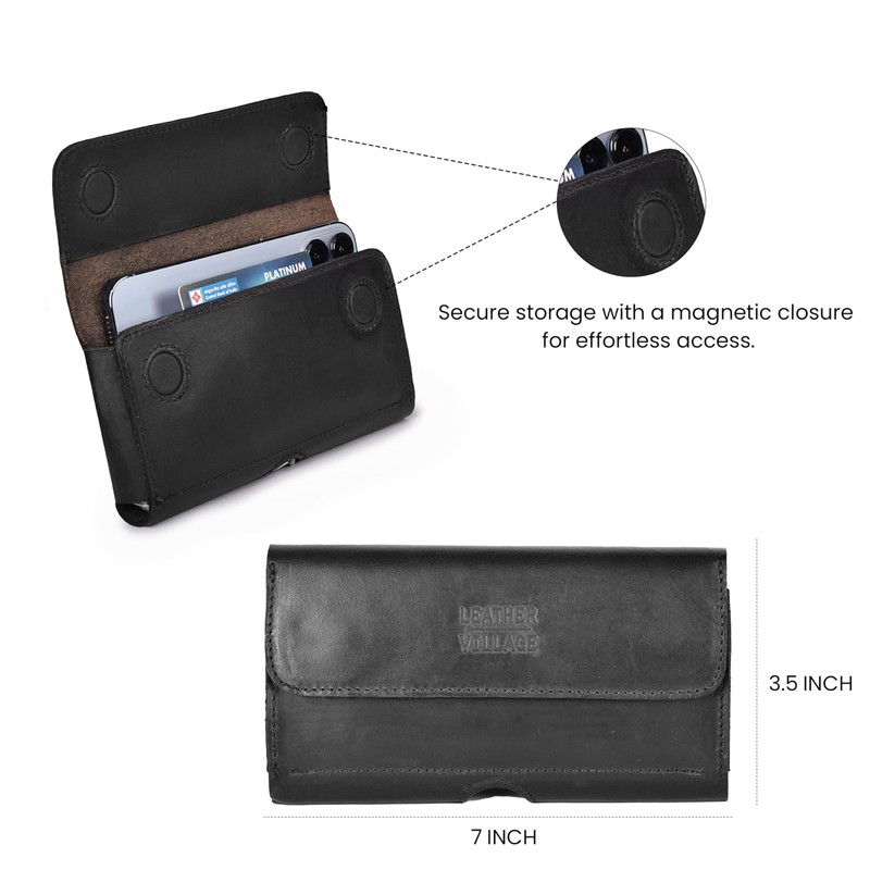 Leather Village Phone Holster Belt Clip Style for Men –