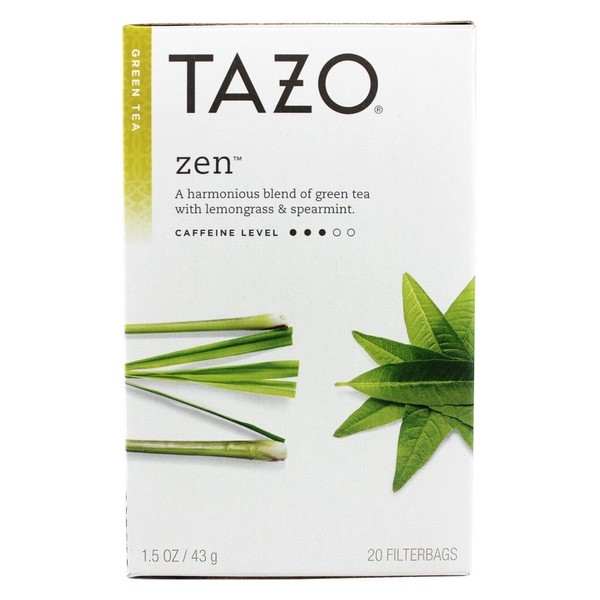TAZO Tea Green, 20 BAGS (Pack of 6)