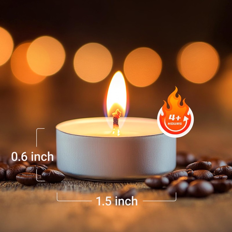 Hypmis Tea Lights Candles Bulk - 25 Pack, 4.5+ Hours