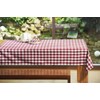 texpot Tablecloth 110 x 110 cm Ruby White Checked Cotton