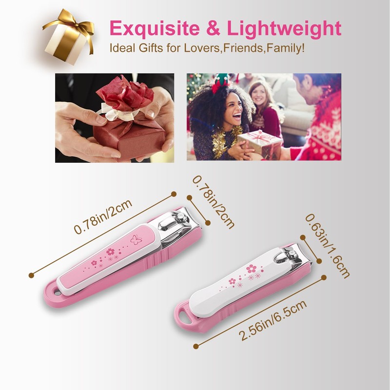 PAFASON Ultra Sharp Nail Clipper Set, 3 Pack Fingernail and