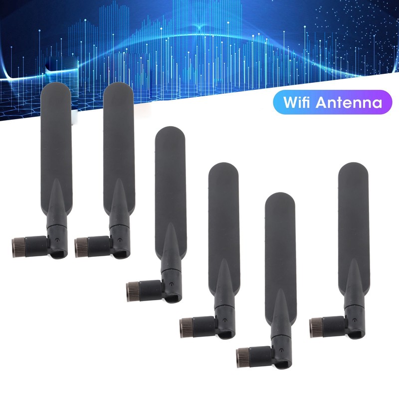 6Pcs Flat Paddle WiFi Antenna 3CMJT RP‑SMA Male Connector High