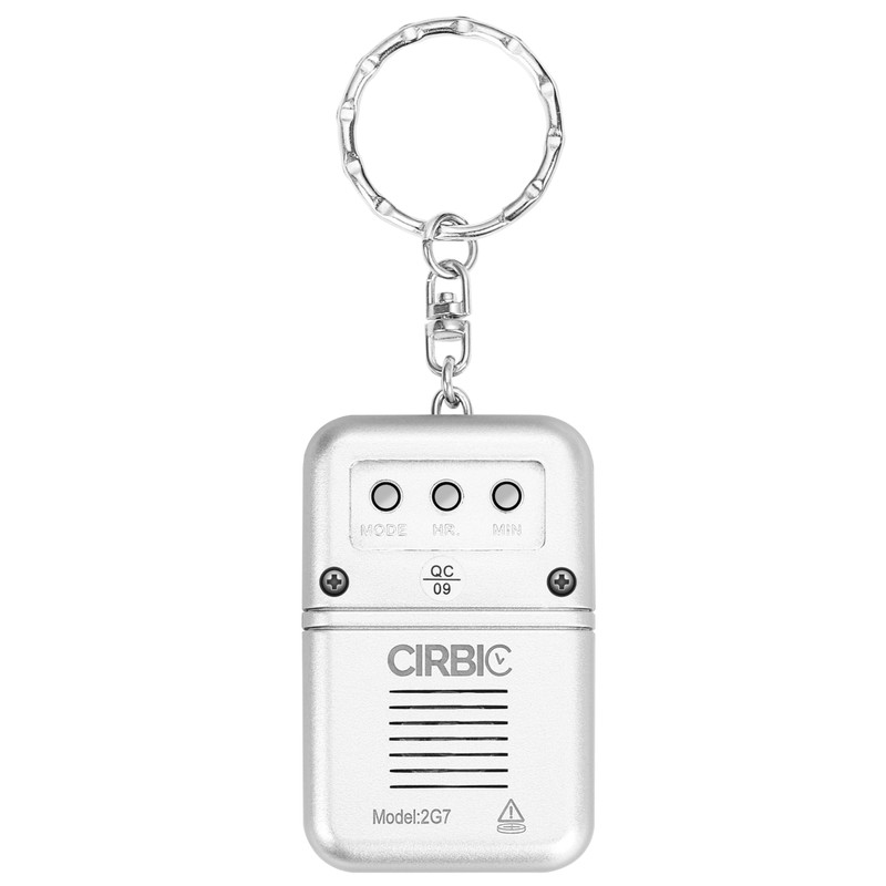 Cirbic Talking Clock Keychain with LCD screen - clear American