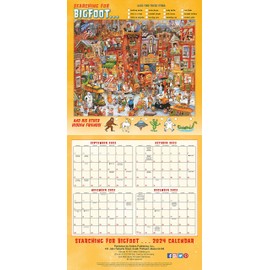 2024 Search & Find Wall Calendar - Searching for Bigfoot and His Other Hidden Friends, 12" x 12"