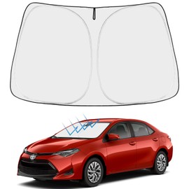 Proadsy 2024 Upgrade Front Windshield Sunshade Foldable Sun Shade Protector Custom Fit 2019 2018 2017 2016 2015 2014 Toyota Corolla SE XSE L LE XLE Hybrid Sedan Accessories