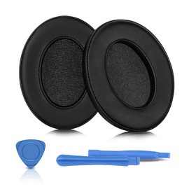 ELZO Ersatz Ohrpolster für Sony WH-1000XM3, Premium Ersatzpolster für Sony WH-1000XM3 (WH1000XM3) Kopfhörer, Ersatz Ohrkissen Over-Ear-Kopfhörern, Schwarz