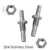 Hose Barb Bulkhead Stainless Steel Barbed Tube Pipe Fitting Coupler