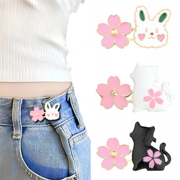 ZHU IN SY Jeans Button 3 Sets Pant Waist Tightener,