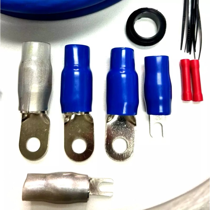 Bullz Audio 4000 WATTS BLUE 1/0 GAUGE AWG STRANDED POWER