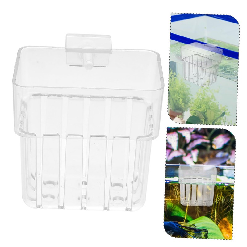 SUPVOX 8pcs Aquarium Hanging Planter Cups Transparent Acrylic Fish Tank