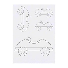4 x 'Toy Car' Temporary Tattoos - Water Resistant, Skin-Safe, Non-Toxic Transfers, Mixed Sizes (TO00082244)