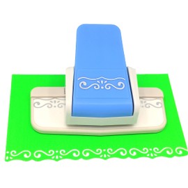 Kucaa Handmade Scrapbooking Edge Puncher Fancy Border Punch S Heart Dolphin Design DIY Paper Cutter (S-Shape)