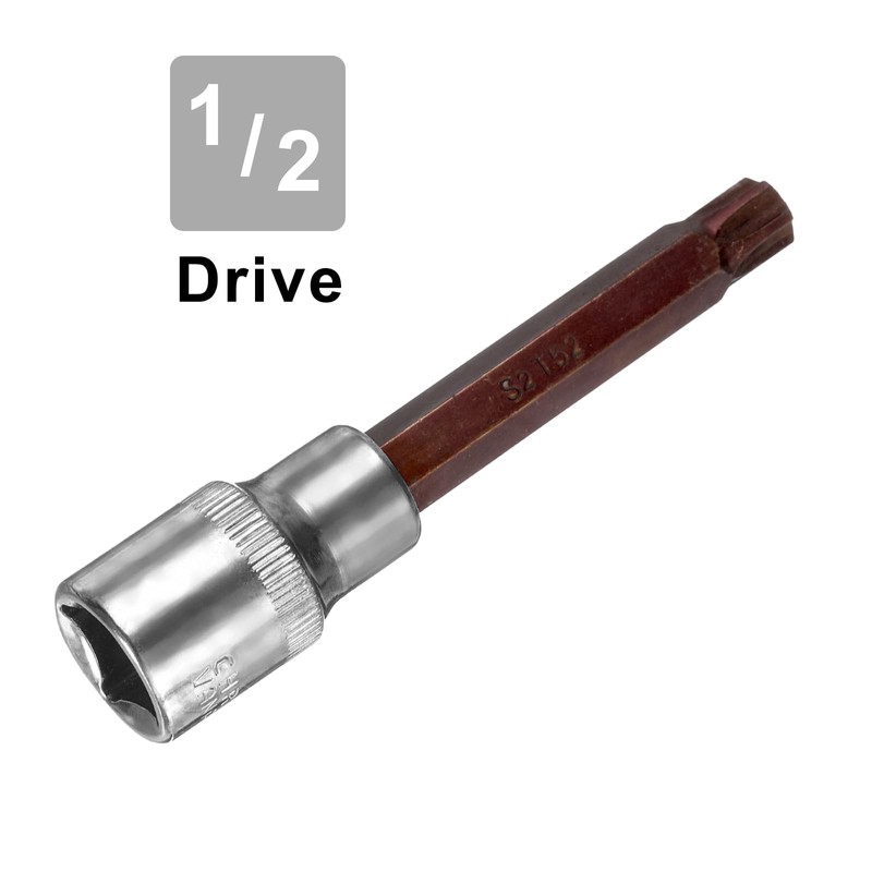 sourcing map 1/2" Drive x T52 Torx Bit Socket, S2