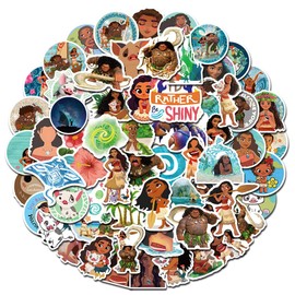 TUMAJI 100Pcs Princess Moa_na Stickers, Cartoon Aesthetic Princess Stickers Packs for Water Bottle Laptop Phone Scrapbook Journaling, Vinyl Waterproof Cute Movie Film Decals for Teens Adults