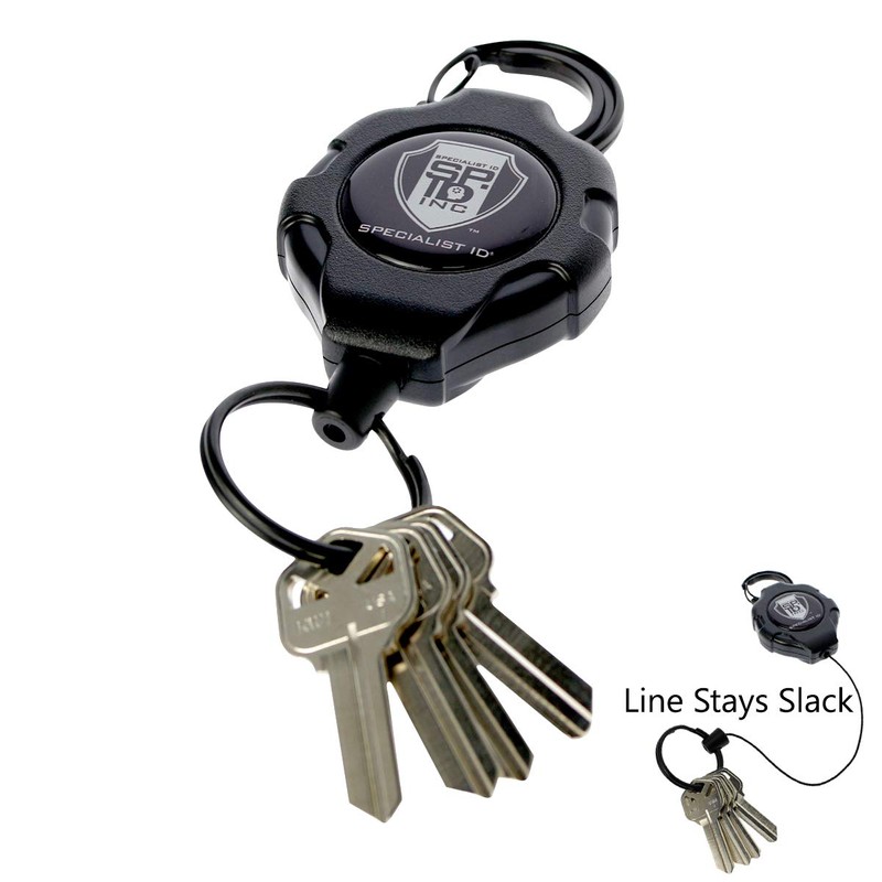 Heavy Duty Retractable Ratchit Keychain Tether Reel for Multiple Keys