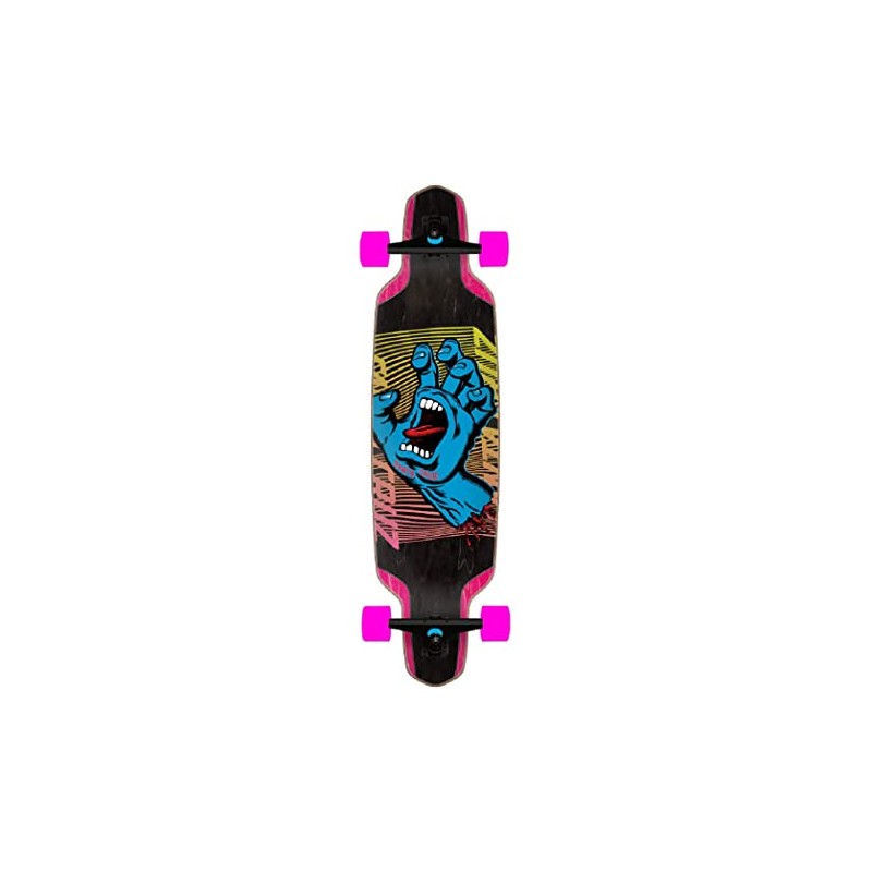 Santa Cruz Split Hand Drop Down Cruiser Skateboard, 9.5"x37.5"