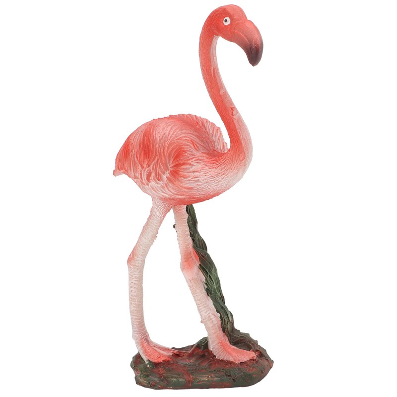 Flamingo Statue Resin Materials Vivid Real Pink Flamingo Ornament for