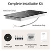FIREGAS 12 Inch Built-in Electric Cooktop, 2 Burner 3000W, Hardwired