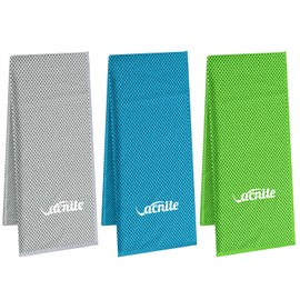 Vacnite Cool Towel, Quick-Drying Towel, Super-Absorbent, Lightweight, Heatstroke Prevention, 39.4 x 11.8 inches (100 x 30 cm)