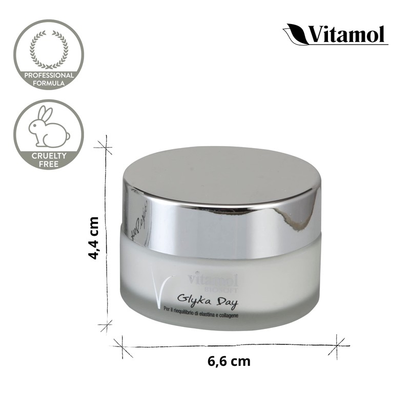 Vitamol Biosoft Glyka Day Tages-Gesichtscreme – Antiglykation, Anti-Aging, Anti-Falten, 50
