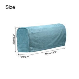sourcing map 2pcs Stretch Armrest Covers, Couch Arm Covers with Twist Pin, Sofa Armrest Covers Non Slip Furniture Protector Armchair Slipcovers Blue