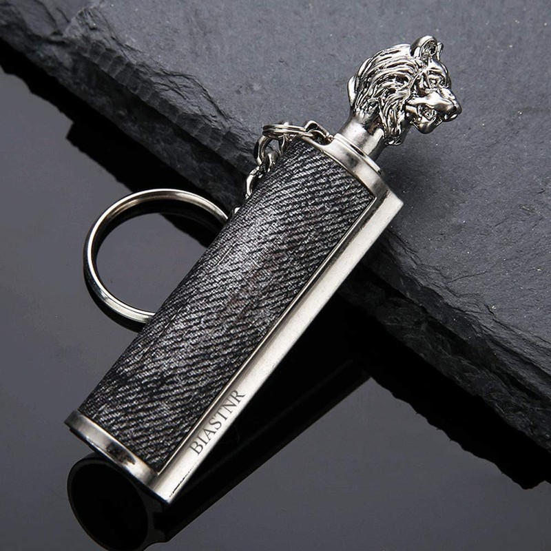 BIASTNR Permanent Match Keychain Lighter, Flint Matchstick Fire Starter Lighter,