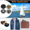 HARFINGTON 24Set Leather Snaps Fasteners Kit 10mm Dia Brass Press-Stud