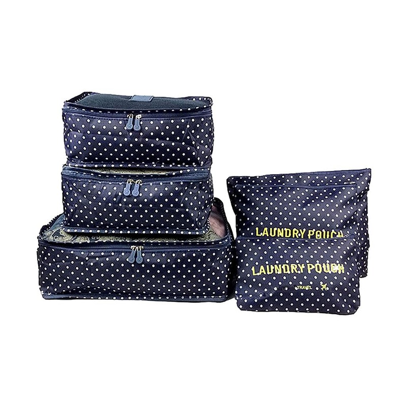 Go2buy 6pcs Travel Luggage Organizer Set Backpack Storage Pouches Suitcase